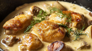 Poulet à la crème à la moutarde depuis recettemoderne