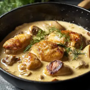 Poulet à la crème à la moutarde depuis recettemoderne