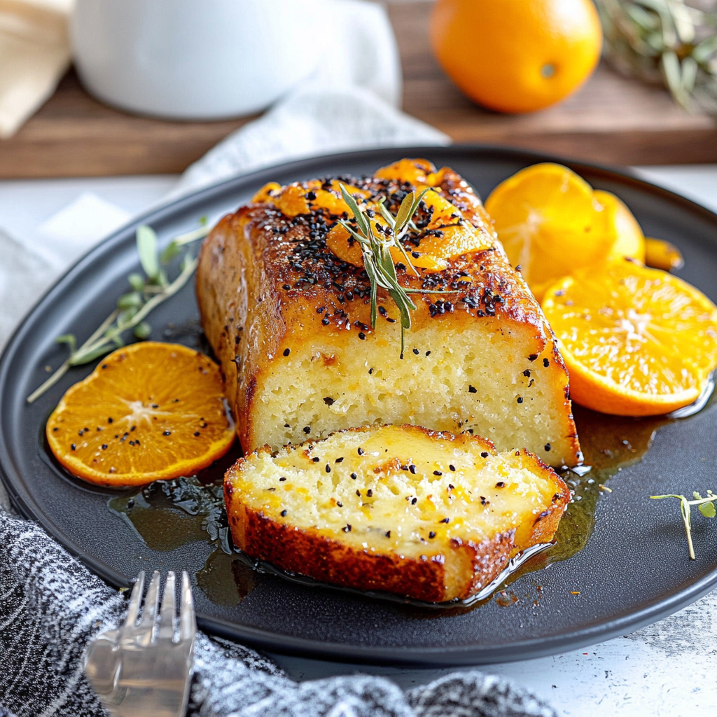 Marbré à l’orange et aux pavots depuis recettemoderne