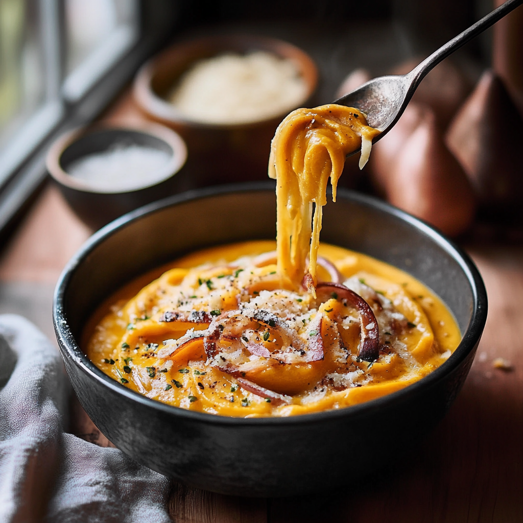 Pâtes crémeuses à la butternut depuis recettemoderne