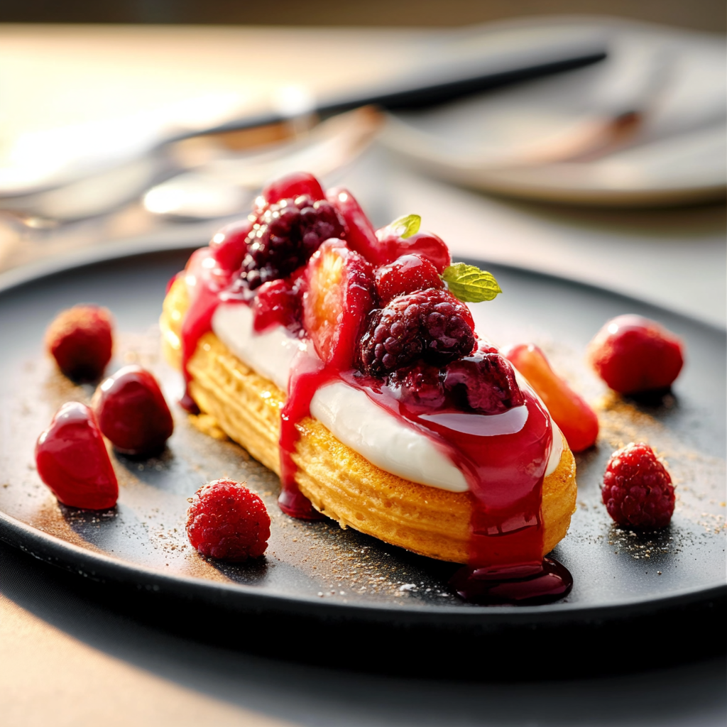  Moelleux à la crème et aux fruits depuis recettemoderne