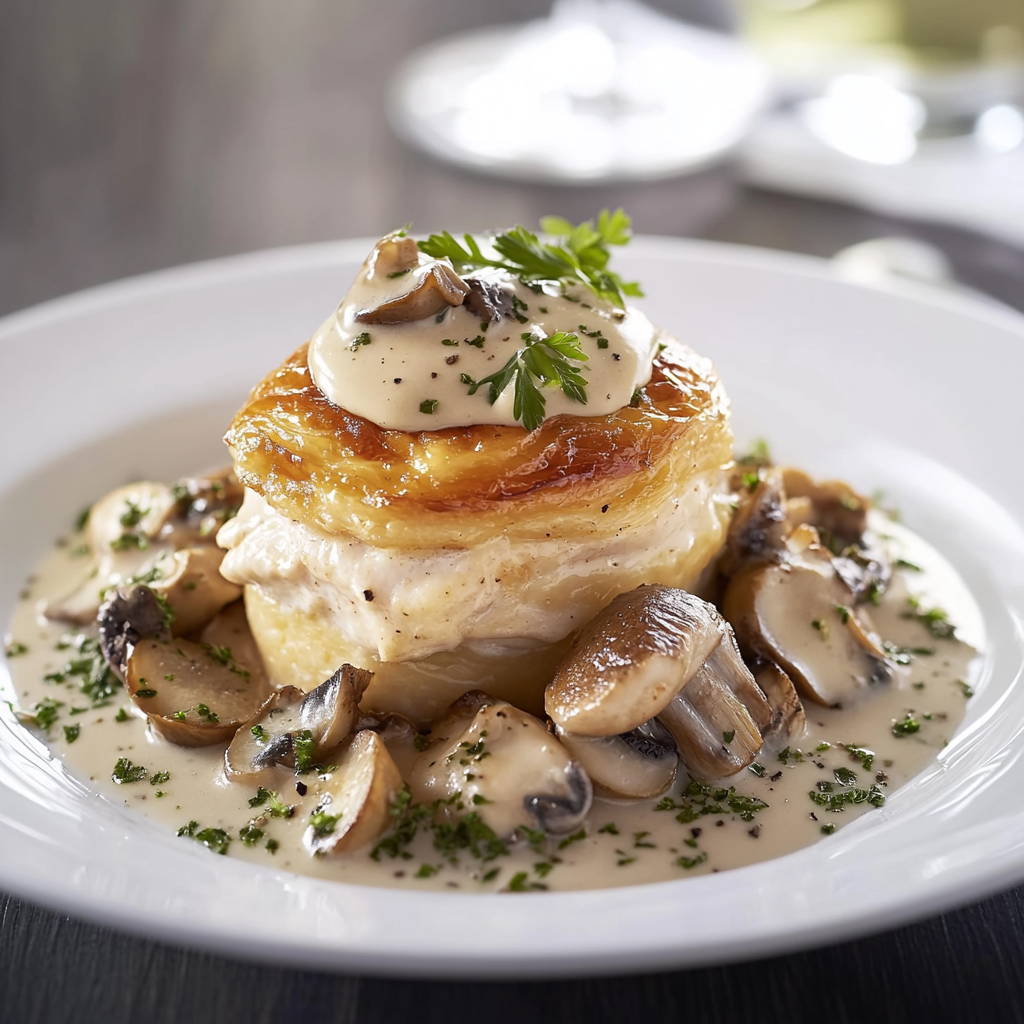 Vol-au-vent au poulet depuis recettemoderne