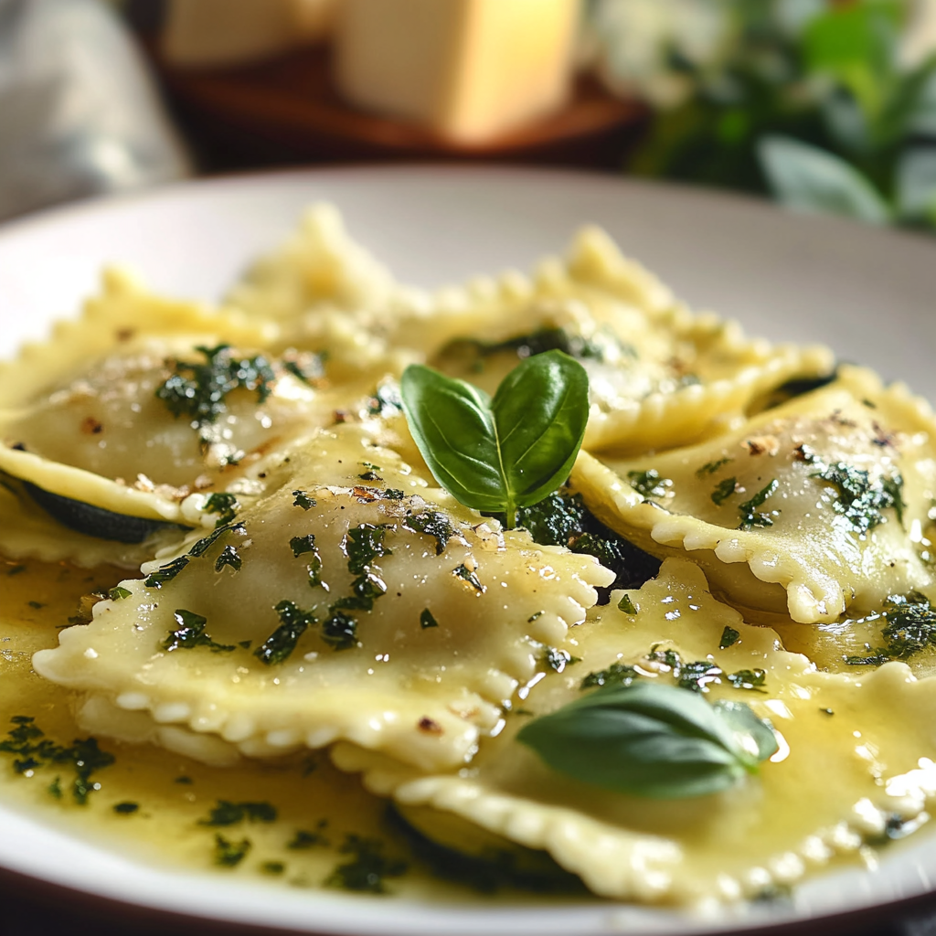 Raviolis au maïs et aux courgettes depuis recettemoderne