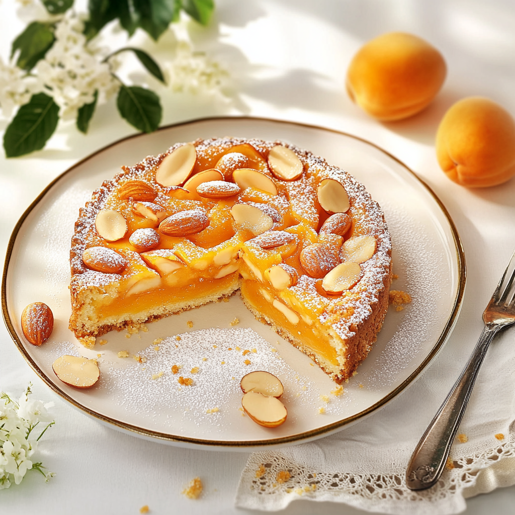 Gâteau abricots amandes depuis recettemoderne