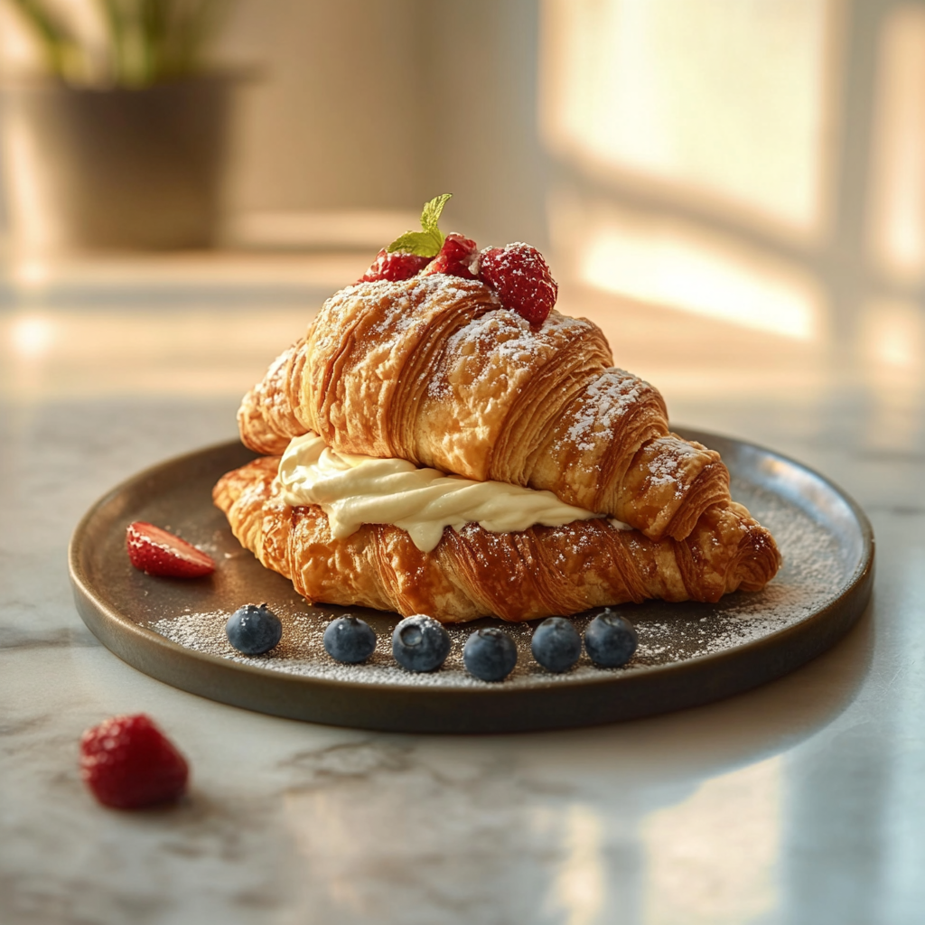 Croissants aux baies et à la crème depuis recettemoderne