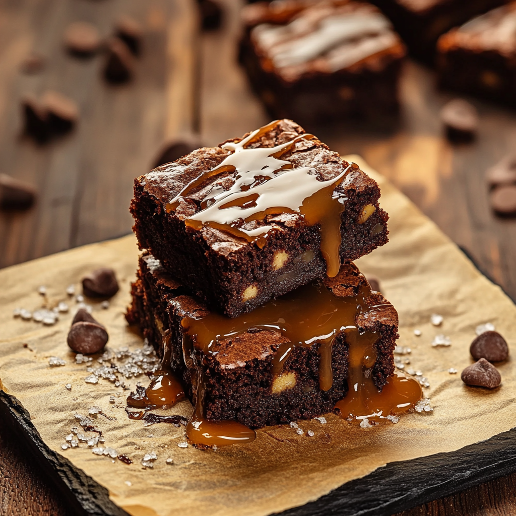 Brownie chocolat caramel depuis recettemoderne