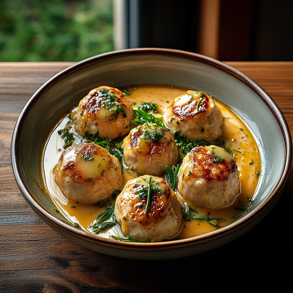 Boulettes de poulet au beurre citronné depuis recettemoderne