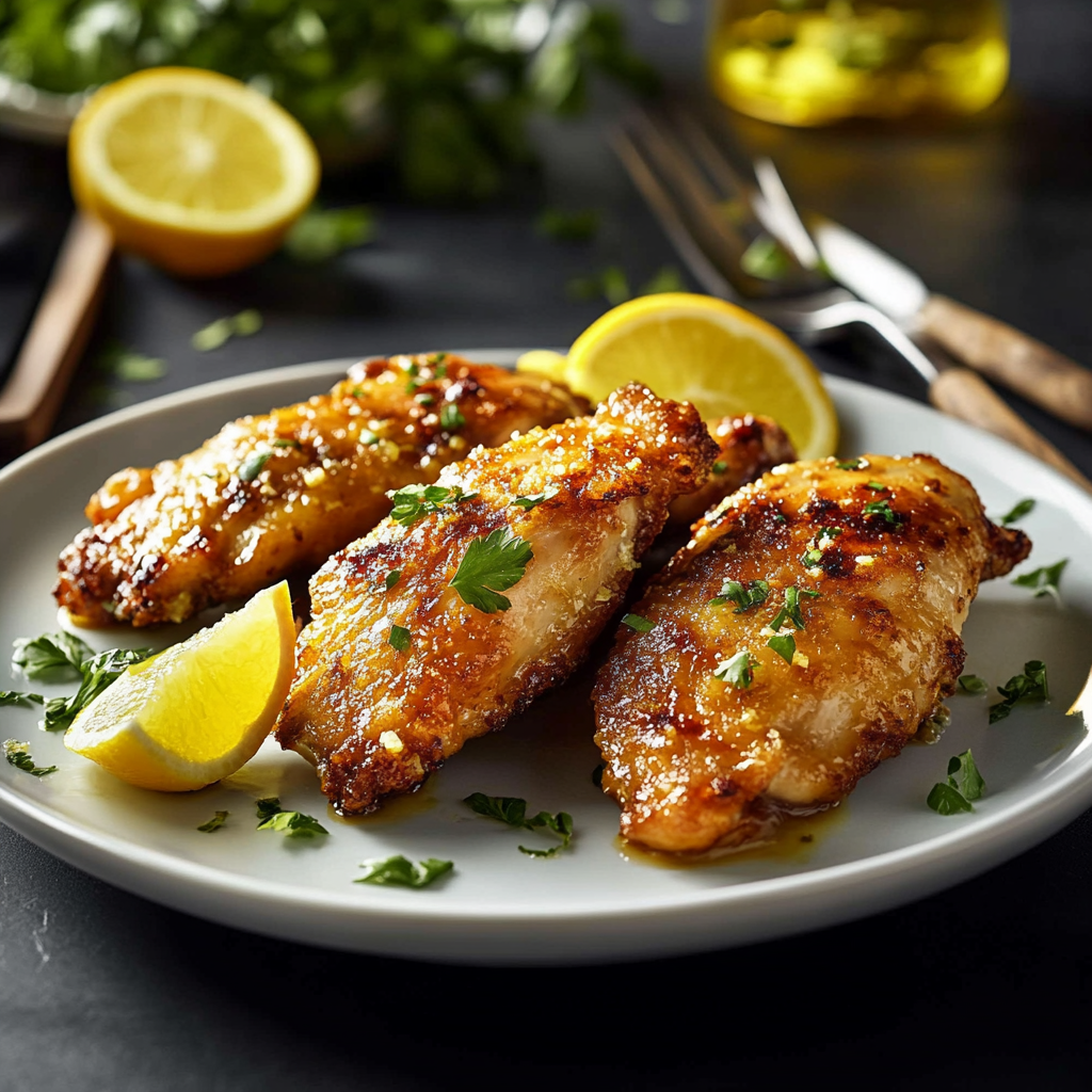 Aiguillettes de poulet au citron depuis recettemoderne