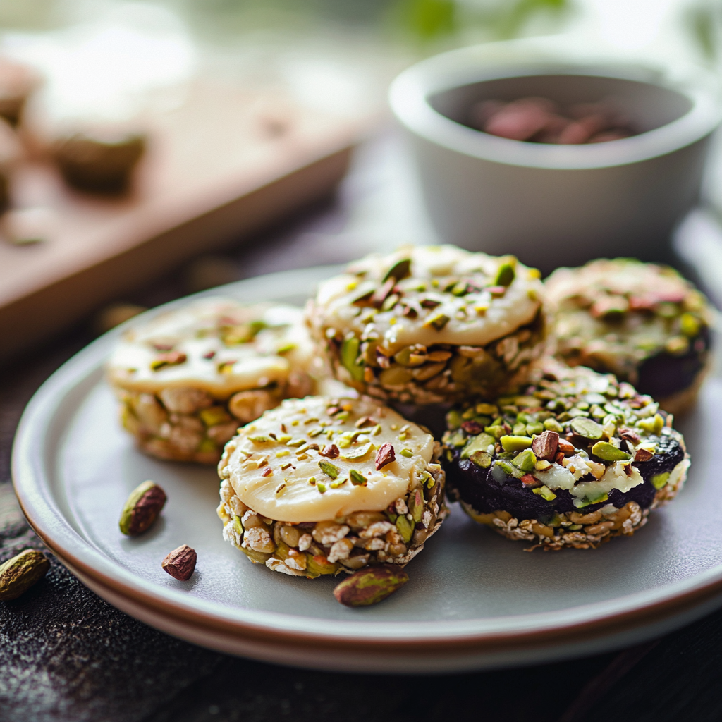 FLORENTINS AUX AMANDES et pistache depuis recettemoderne