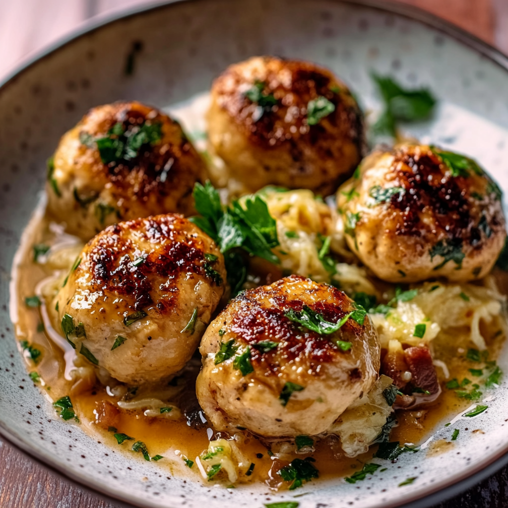 Boulettes de poulet au beurre citronné depuis recettemoderne