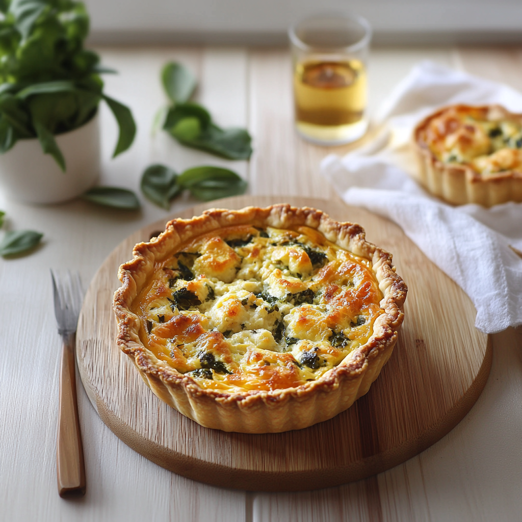 Quiche sans pâte Boursin épinards depuis recettemoderne