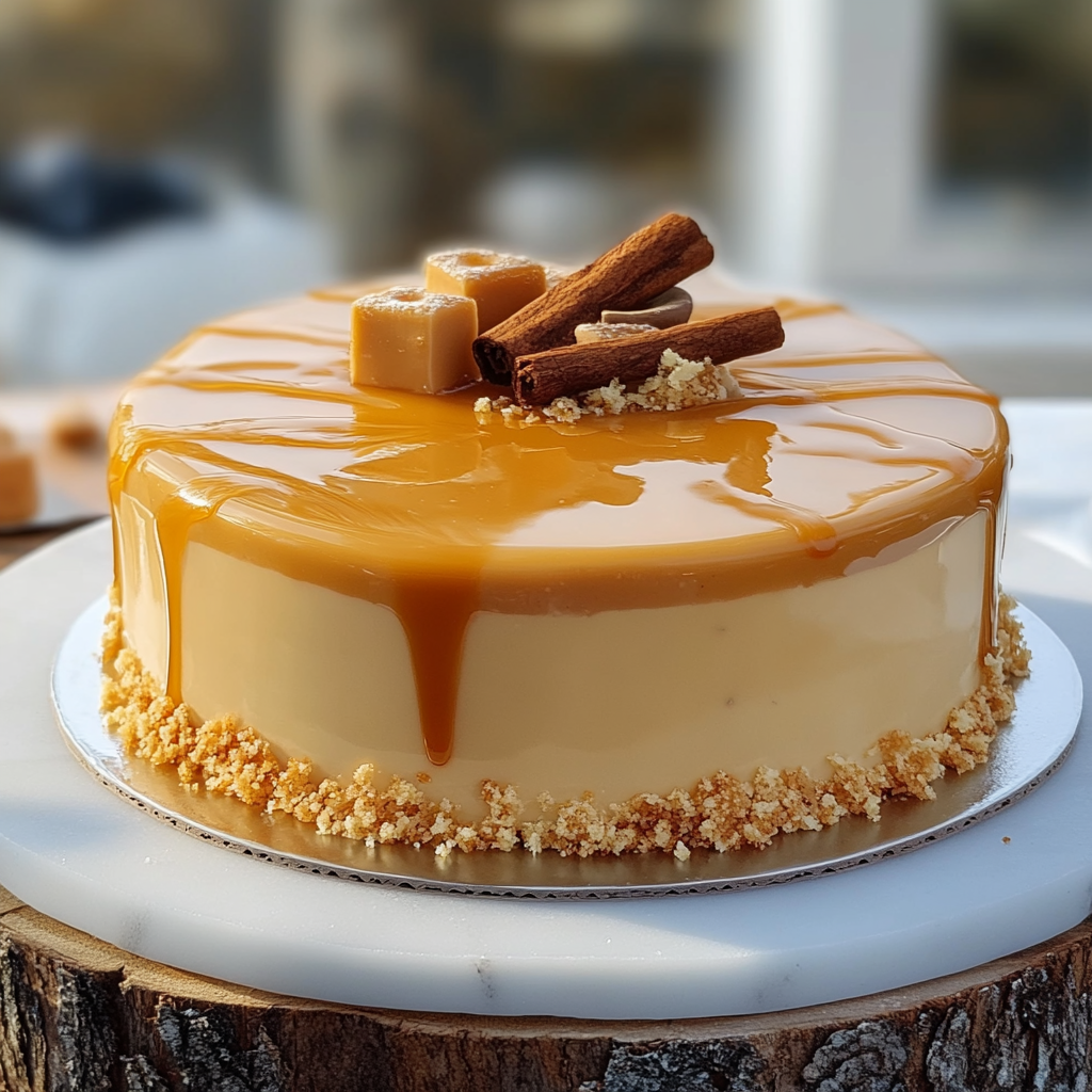 Entremets vanille caramel spéculoos depuis recettemoderne