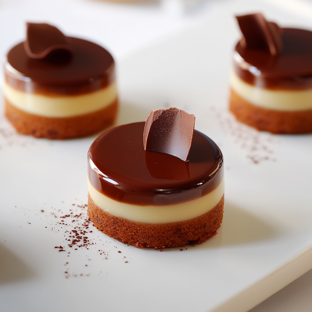 mini Tartelettes de Vanille, Cacahuète et Chocolat depuis recettemoderne