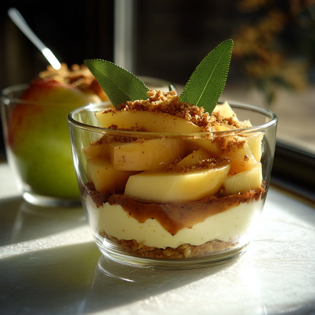 Verrine de Pain d'Épice et Pomme depuis recettemoderne