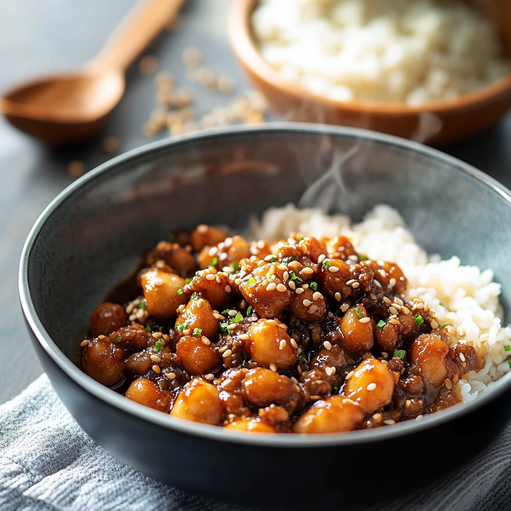 Pois chiches au sésame et au miso depuis recettemoderne