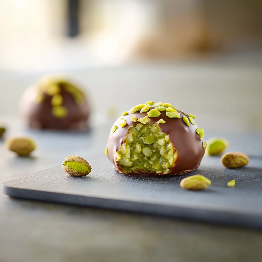 Boulette d’amande pistache au chocolat depuis recettemoderne