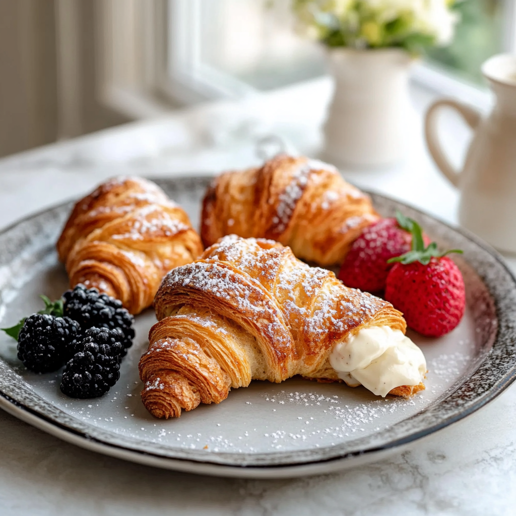 Croissants aux baies et à la crème depuis recettemoderne