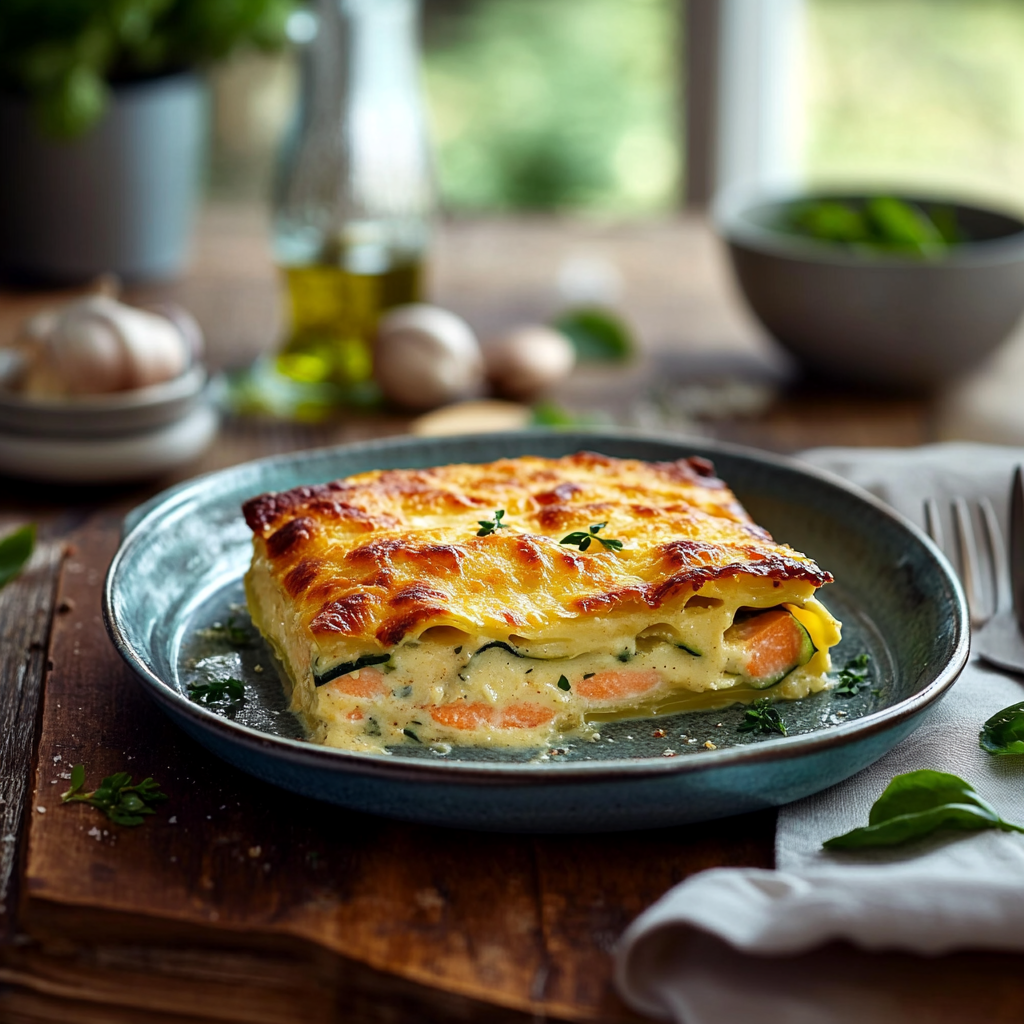 Lasagnes saumon et courgettes depuis recettemoderne