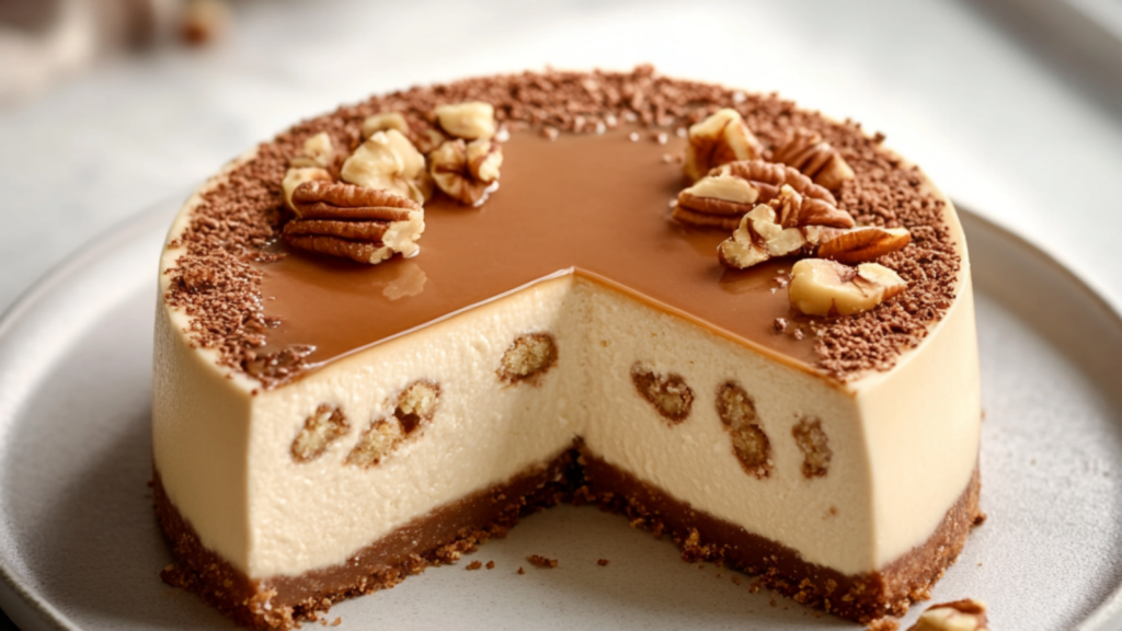 Cheesecake au vanille praliné depuis recettemoderne
