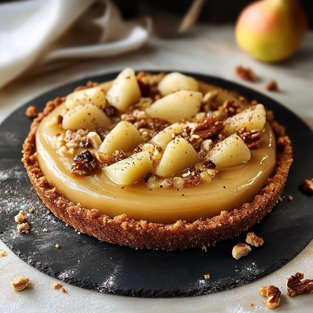 Tarte poires praliné noisette depuis recettemoderne