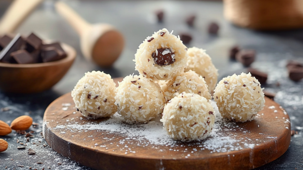 rochers aux amandes et chocolat blanc depuis recettemoderne