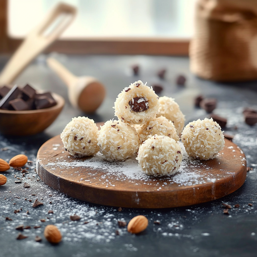 rochers aux amandes et chocolat blanc depuis recettemoderne