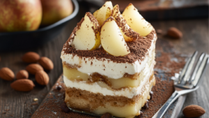 Tiramisu à la poire et crème de marrons depuis recettemoderne