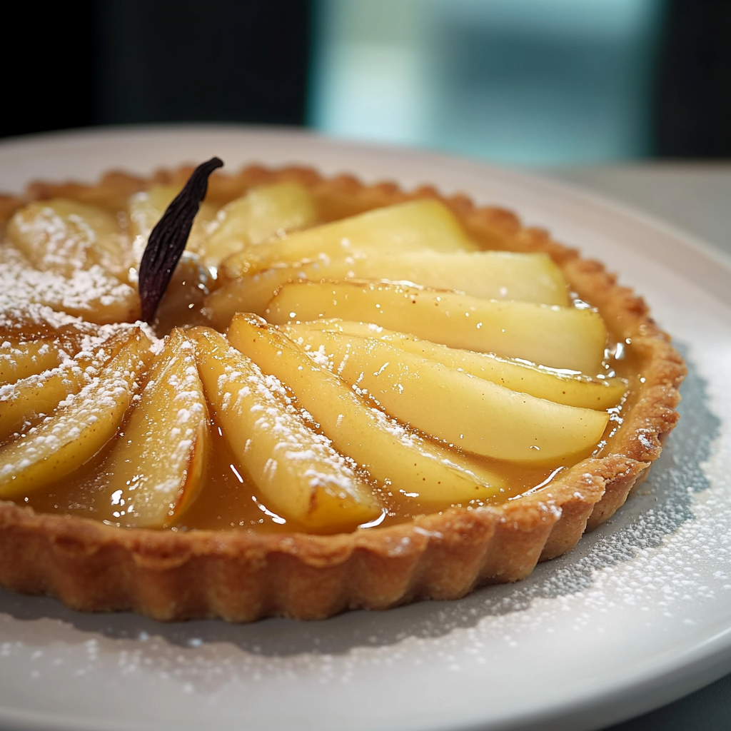 Tarte poires praliné noisette depuis recettemoderne