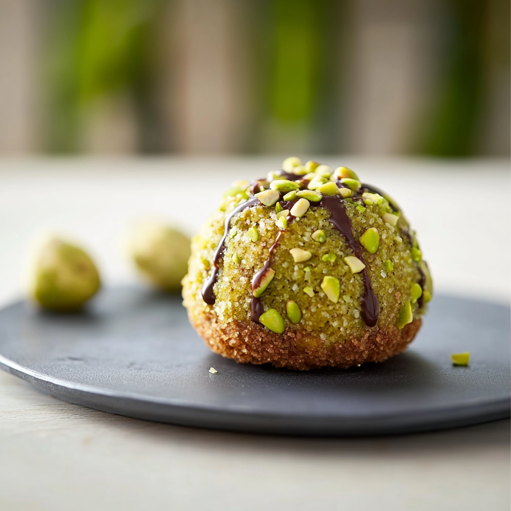 Boulette d’amande pistache au chocolat depuis recettemoderne