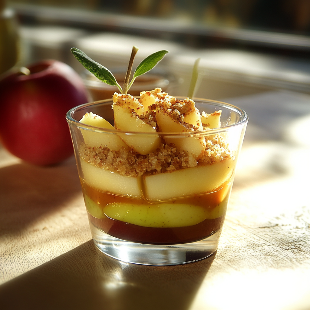 Verrine de Pain d'Épice et Pomme depuis recettemoderne