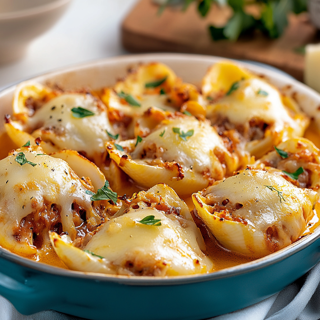 Coquilles farcies à la citrouille et au gouda depuis recettemoderne