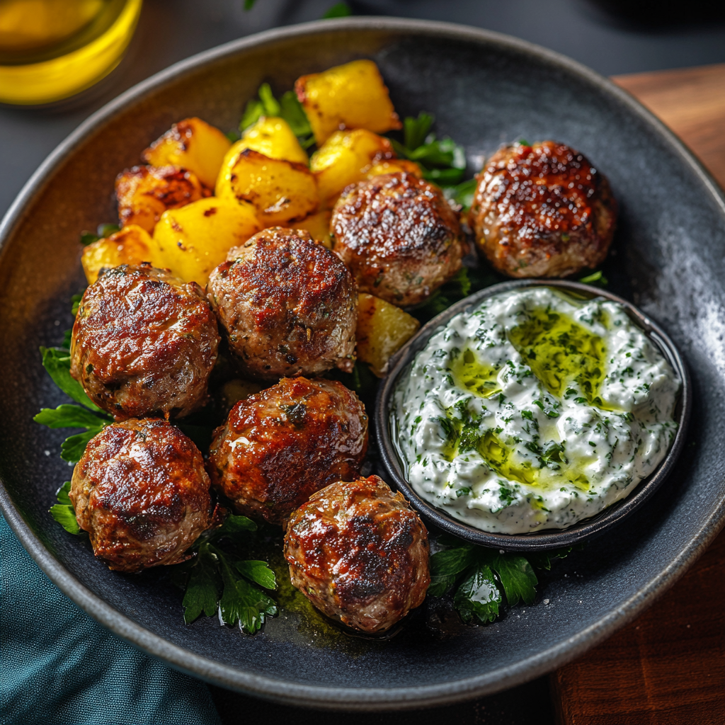 Boulettes de viande grecques depuis recettemoderne