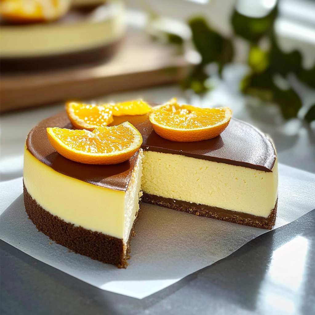 Cheesecake japonais chocolat orange depuis recettemoderne