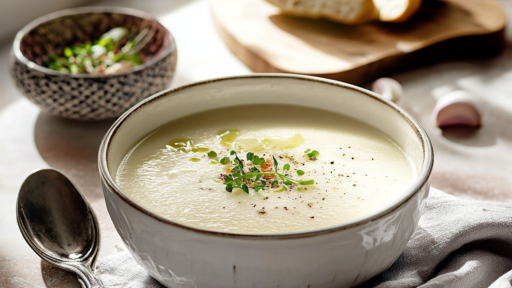Soupe Crémeuse à l'Ail depuis recettemoderne