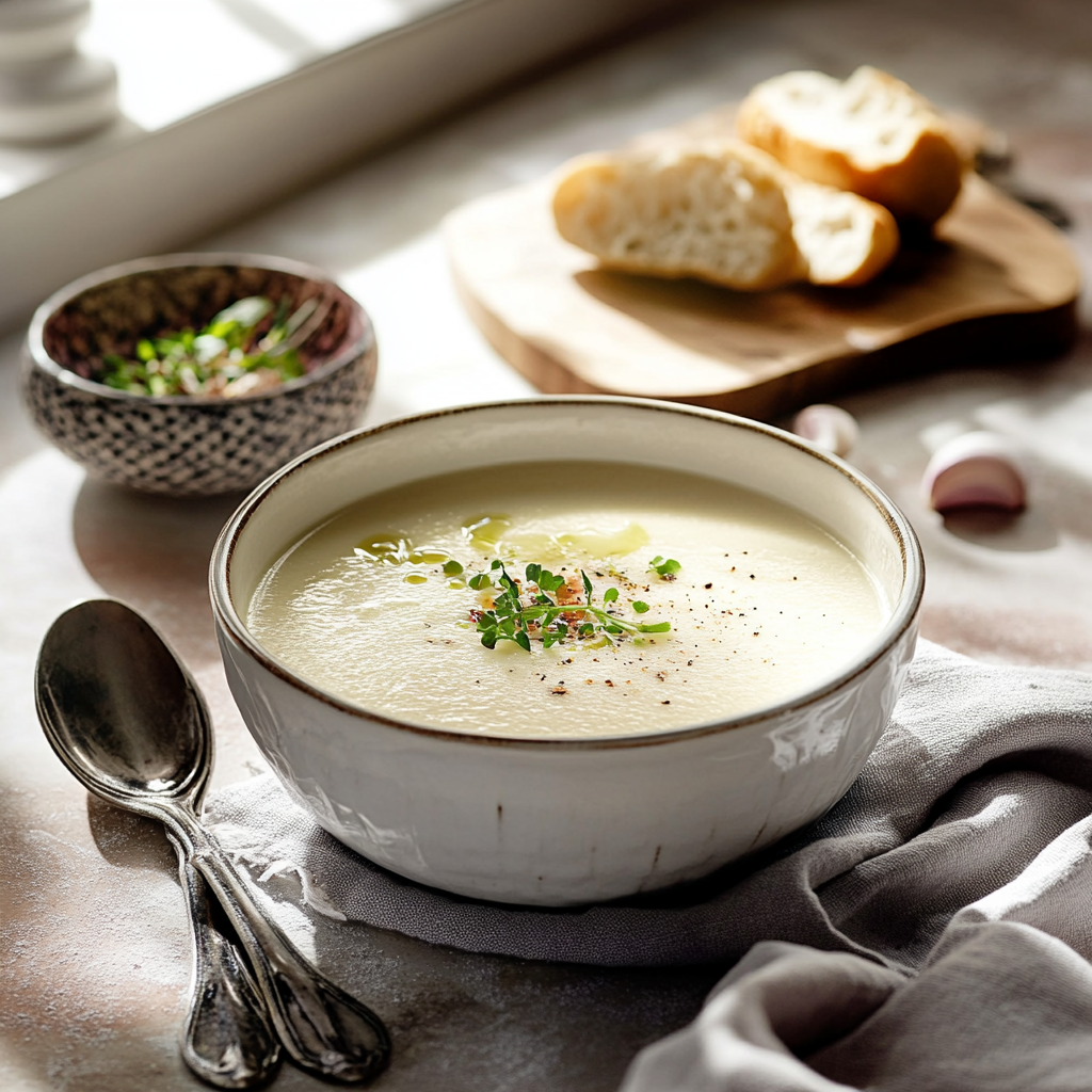 Soupe Crémeuse à l'Ail depuis recettemoderne