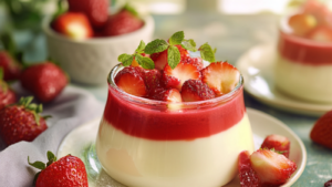 Panna Cotta à la fraise depuis recettemoderne