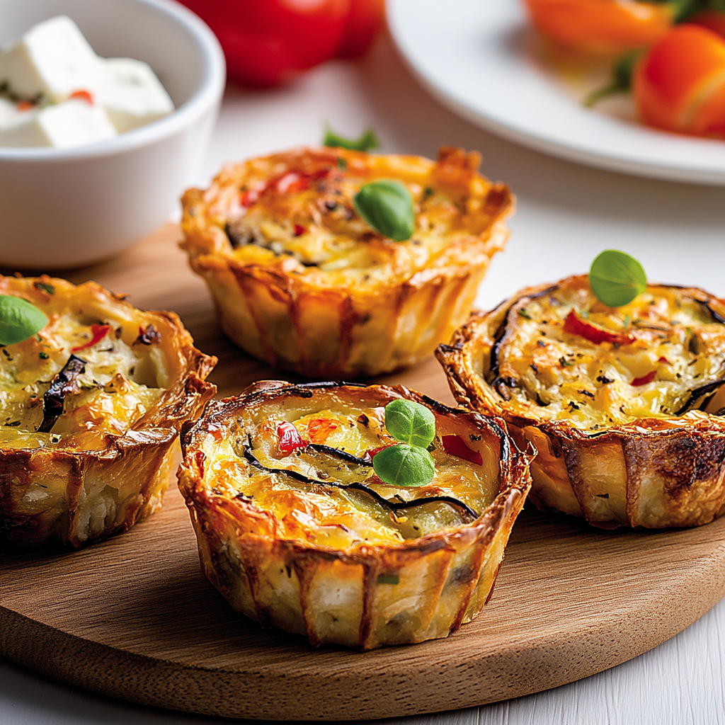 Minis quiches poivrons chèvre depuis recettemoderne