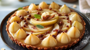 Tarte poires praliné noisette depuis recettemoderne