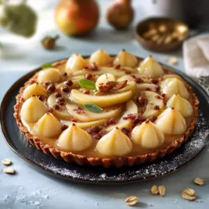 Tarte poires praliné noisette depuis recettemoderne