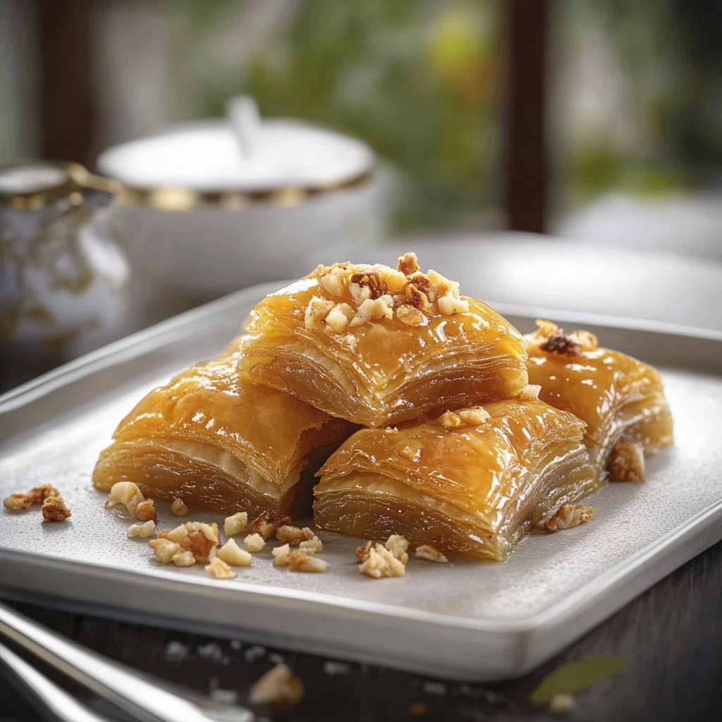 Baklava à la noix de coco et aux abricots depuis recettemoderne
