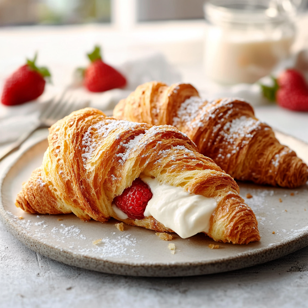 Croissants aux baies et à la crème depuis recettemoderne