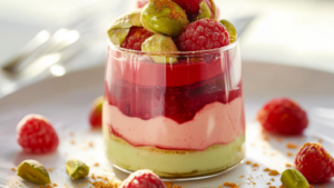 Verrine Pistache Framboise depuis recettemoderne