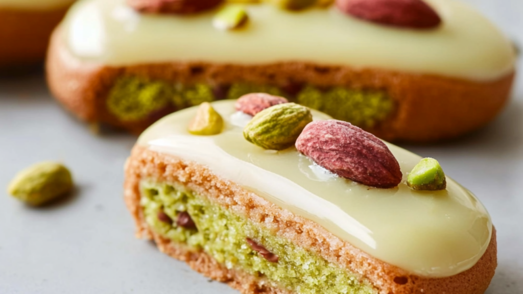 Financiers pistaches chocolat blanc depuis recettemoderne