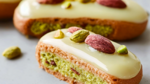 Financiers pistaches chocolat blanc depuis recettemoderne