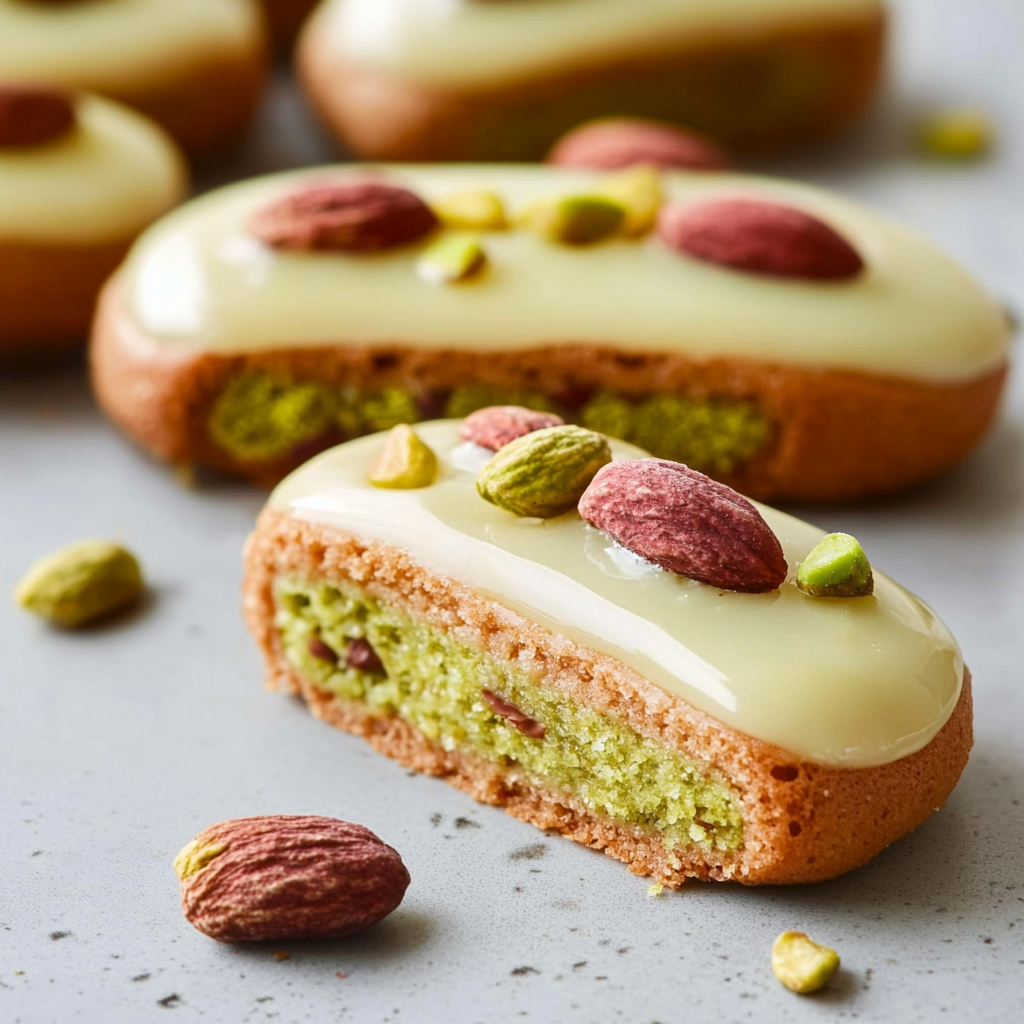 Financiers pistaches chocolat blanc depuis recettemoderne