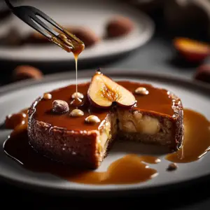 Gâteau automnal poire et caramel depuis recettemoderne