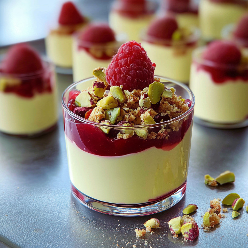 Verrine Pistache Framboise depuis recettemoderne