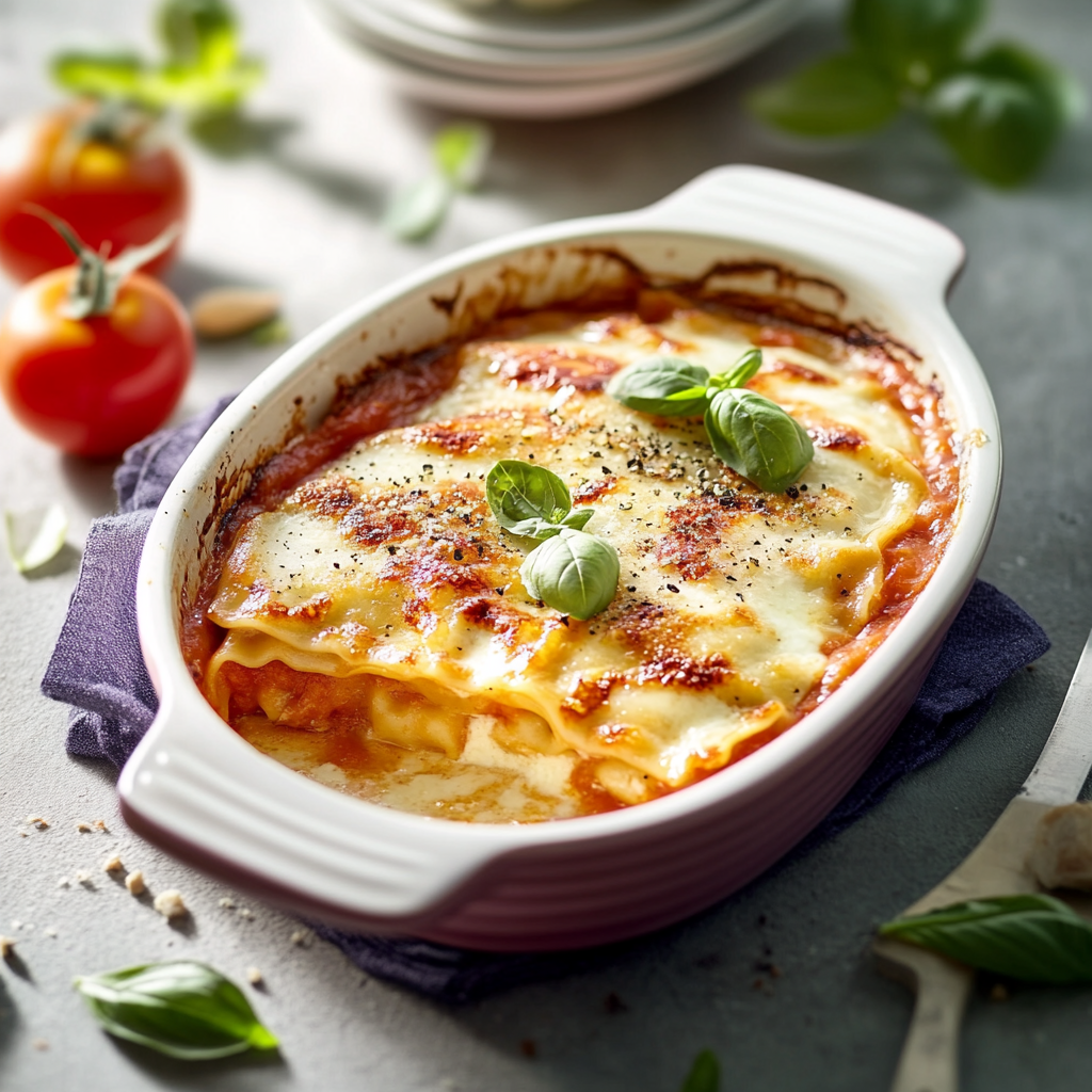 Gratin de ravioles au chèvre depuis recettemoderne