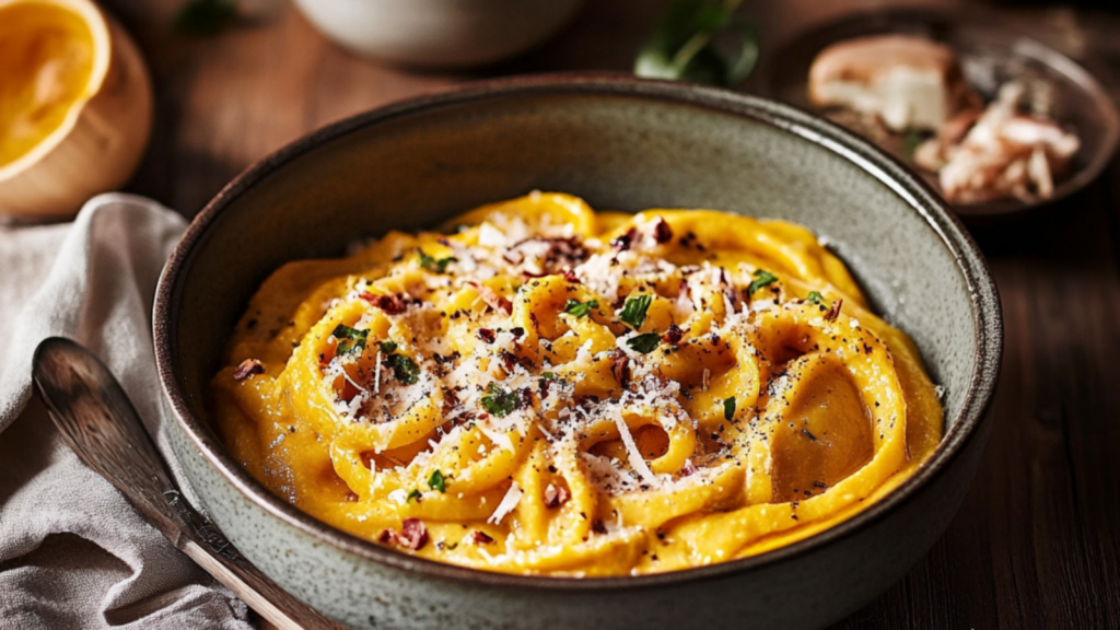 Pâtes crémeuses à la butternut depuis recettemoderne