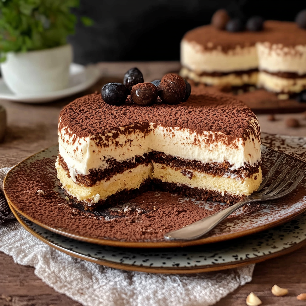 Gâteau à étages au tiramisu depuis recettemoderne